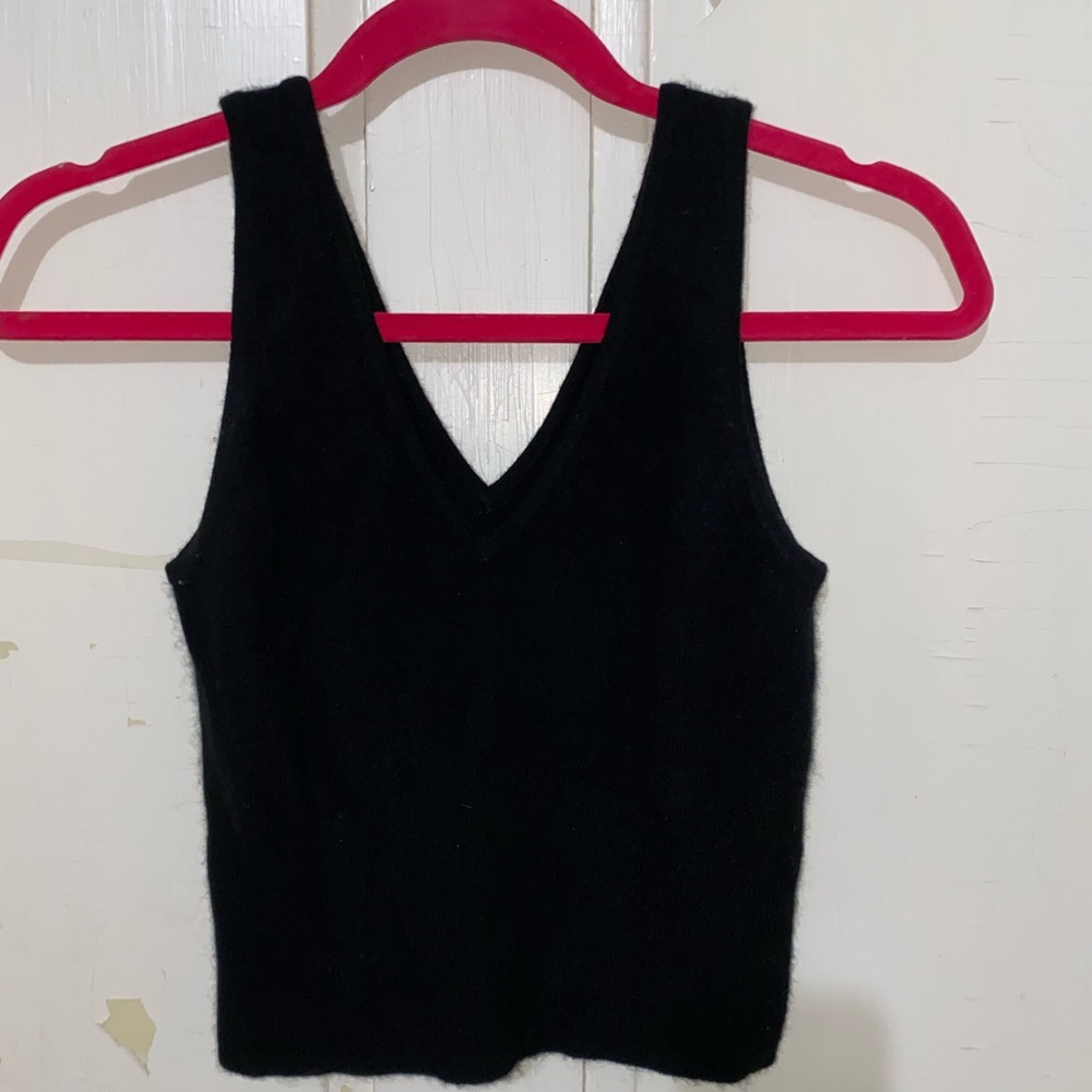CRUSH CASHMERE BLACK TANK TOP